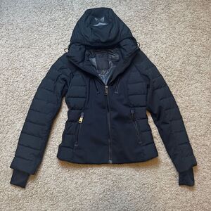 Goldbergh Ski Jacket Black Geometric Waterproof Down US 8